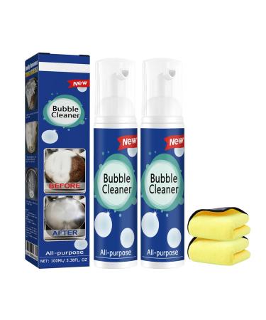 Acssart Foam Cleaner Foaming Heavy Oil Stain Cleaner Bubble Cleaner Foam Spray Kitchen Heavy Oil Stain Foaming Cleaner All Purpose Rinse Free Cleaning Spray 2pcs
