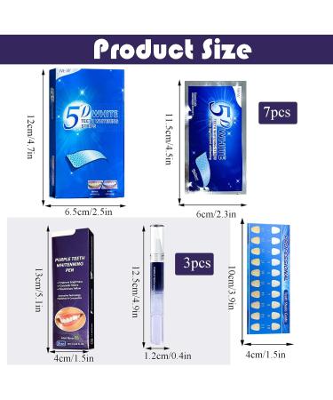 5D Teeth Whitening Strips Kit - Safe Effective Home Tooth Bleaching for Bright White Smiles - Buy Online on GoSupps.com