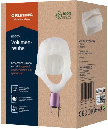 Buy Grundig HS 6180 Volume Hood - 600W Ionic Function Ceramic Protection 2 Temp & Air Flow Levels 3m Cable - Rose/Silver | International Shipping - Buy Online on GoSupps.com