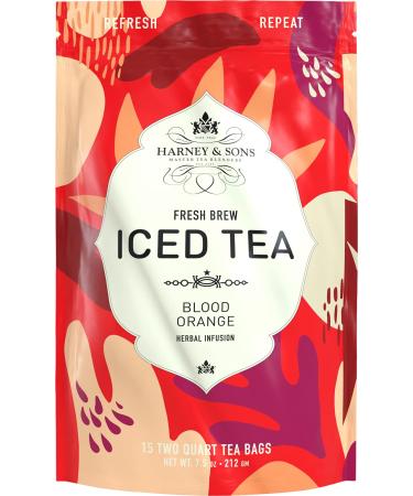 Harney & Sons Fresh Brew Iced Tea Blood Orange 15 Tea Bags 7.5 oz (212 g)