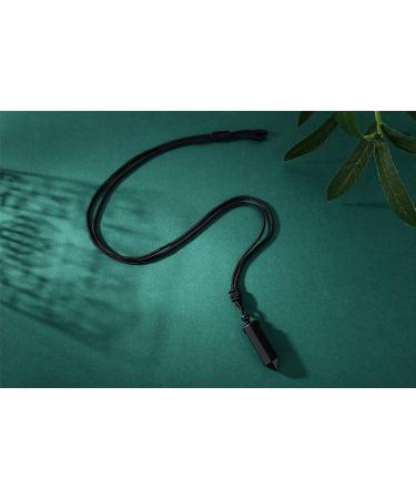XIANNVXI Clear Quartz Hexagonal Point Necklace for Men | Adjustable Rope | Natural Stone Pendant | Healing Crystal Gemstone Jewelry - Black Obsidian - Buy Online on GoSupps.com
