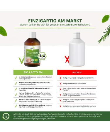 Yoyosan Lacto em Bio | 32 Living Bacterial Cultures | 100% Organic & Vegan Probiotics for Healthy Gut Flora | Certified & Lab-Tested | Free of Additives - Shop Internationally - Buy Online on GoSupps.com