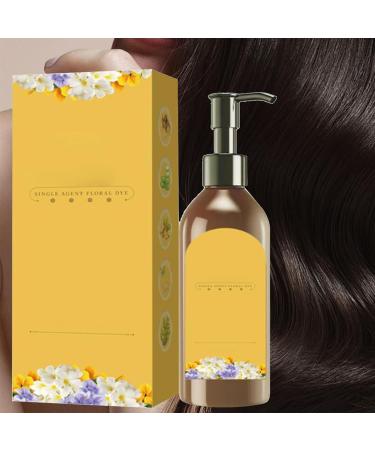 LearnLyrics Dark Hair Dye Shampoo Plant Based Single Dose Floral Fragrance Dye Plant Based Hair Dye Shampoo Long Lasting With Natural Hair Color For Women Elderly And Grandmothers Black brown color - Buy Online on GoSupps.com