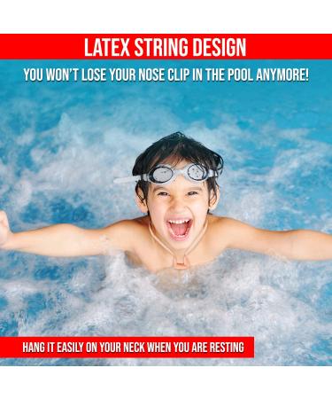 Splaqua Swimming Nose Clip with String - Soft Latex Plugs for Kids and Adults - Neutral Beige, 1 Pack - Buy Online on GoSupps.com