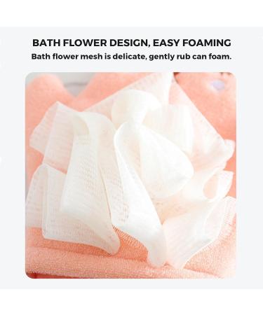 Kid Shower Brush - Boys Soft Bath Towel Sponge | Gentle Kid Body Wash Sponge Children's Body Wash Sponge Comfortable Children's Bath Scrubber Pink - Buy Online on GoSupps.com