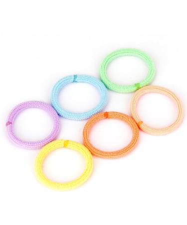 100 Pcs Elastic Hair Ties - Mini Colorful Ponytail Holders for Girls - 10 Colors Toddler Hair Bands (Gradient Candy Color) - Buy Online on GoSupps.com