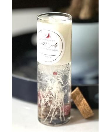 Luxury Scented Home Decor Candle - Aromatherapy for Meditation & Manifestation | Unique Transparent Jar Gift (French Rose - Buy Online on GoSupps.com