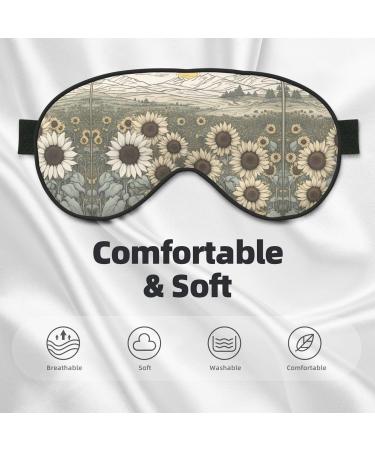 SSIMOO Sunflowers Chamomile Eye Mask - Ultra-Soft Light-Blocking for Comfortable Sleep | International Shipping - Buy Online on GoSupps.com