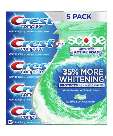 Crest Complete Advanced Flavoridetoothpaste 5 Pack 8.2 Oz Net Wt 41 Oz