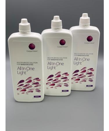 CooperVision All In One Light Contact Lens Solution - 3 x 250ml Multipack | 3 Months Supply | International Shipping Available - Buy Online on GoSupps.com