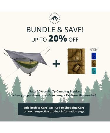 Easthills Outdoors Jungle Explorer Double Camping Hammock with Mosquito Net and Rainfly - 2 Person Portable Parachute Nylon Hammock (Khaki) - Buy Online on GoSupps.com