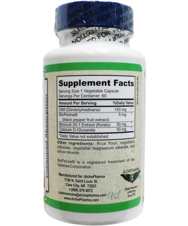 AlchePharma DIM-CDG Complex Professional Diindolylmethane, Calcium D-Glucarate Formula - Buy Online on GoSupps.com