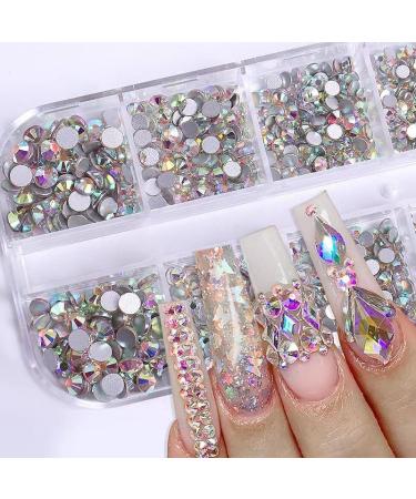 Buy 4200 Assorted Nail Gemstones & Crystals - SS6-SS20 K9 Glass Flatback Stones for Nail Art Face Makeup & DIY Crafts | International Shipping Available - Buy Online on GoSupps.com