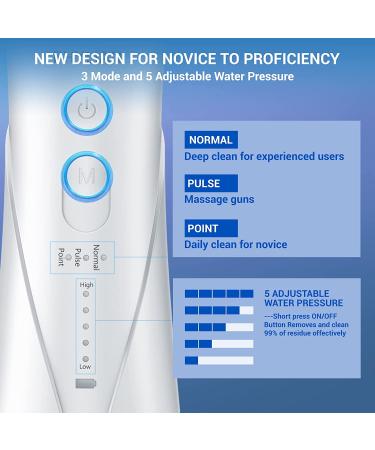PHYLIAN Cordless Power Flosser with 3 Modes & 15 Levels - Rechargeable Dental Flosser for Home & Travel - Buy Online on GoSupps.com