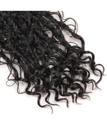 Melisay Box Braids Crochet Hair Extensions - 5 Packs Curly 50.8 cm Synthetic Afro Kinky Braiding Hair for Black Women - Passion Twist & Goddess Faux Locs - Color 1B - Buy Online on GoSupps.com