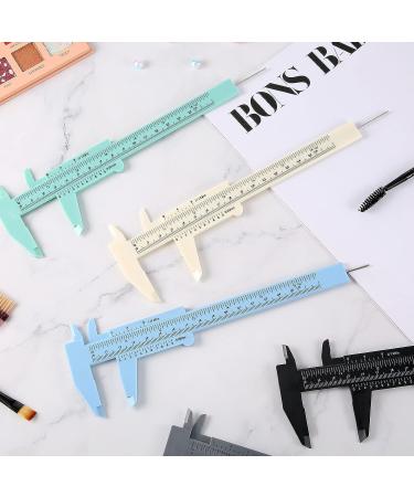5-Piece Eyebrow Measuring & Mapping Tool Set - Mini Vernier Caliper, Sliding Gauge Ruler for Microblading & Makeup Artists - Fresh Colors - Buy Online on GoSupps.com