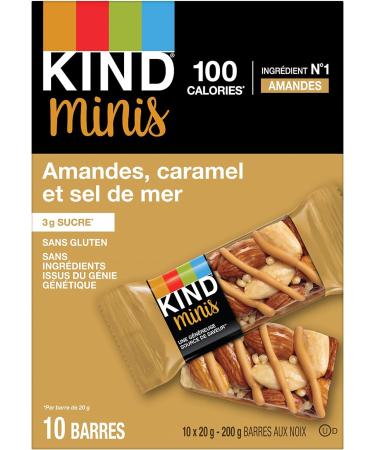 KIND Minis Caramel Almond and Sea Salt Gluten Free 100 Calories Low Sugar 80 Count Caramel Almond Sea Salt 80 - Buy Online on GoSupps.com