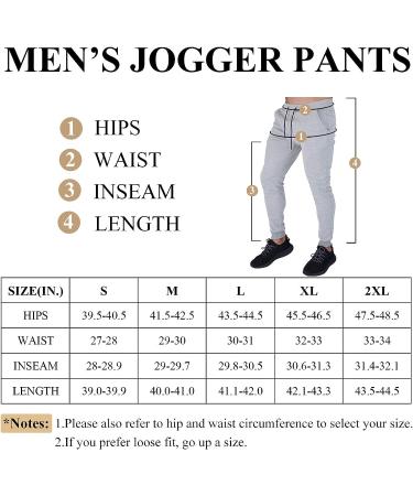 Waterwang Men's Slim Jogger Pants - Tapered Athletic Sweatpants | Light Gray - Size Small - Buy Online on GoSupps.com