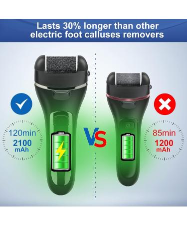 Professional Electric Foot Callus Remover | 4400 RPM, 2 Speeds | Ideal Gift for Smooth, Soft Feet | Black, 6 Rollers - Buy Online on GoSupps.com