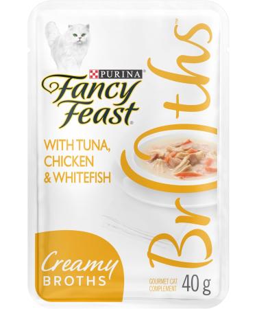 Fancy Feast Broths Cat Food Complement Chicken Collection Variety Pack 2 Flavours - 40 g Pouch (12 Pack) & Fancy Feast Creamy Broths Cat Food Complement Tuna Chicken & Whitefish - 40 g Pouch Cat Food + PET_FOOD 00055800531254 - Buy Online on GoSupps.com