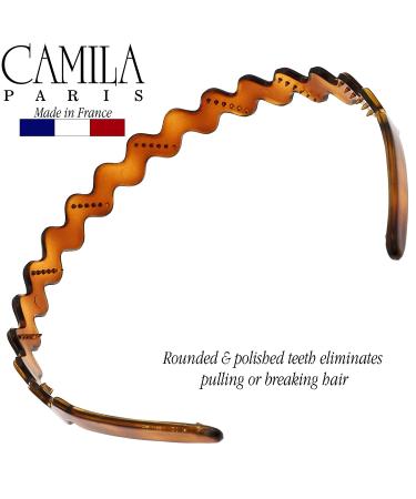 Camila Paris MP313 French Headband for Women - Tortoise Shell - Strong Hold Grip - Lightweight and Flexible - Non-Slip Durable Styling Band - Made in France - Buy Online on GoSupps.com