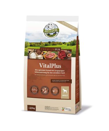 Bellfor Premium Pur VitalPlus - Gluten-free dog food with lamb. Rich in meat and suitable for sensitive dogs - 2.5 kg.
