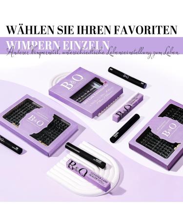 208 PCs Eyelash Extension Kit - B & Q DIY Lash Cluster for Beginners | Reusable Individual Lashes (8-16 Mix B01+B02) - Perfect for At-Home Extensions - Buy Online on GoSupps.com
