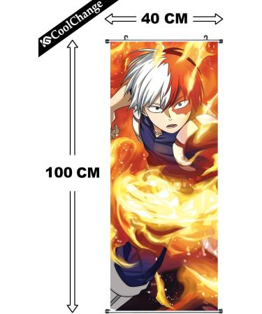 Buy CoolChange Large My Hero Academia Scroll Painting | Shoto Todoroki Fabric Kakemono Poster 100x40cm | International Shipping Available - Buy Online on GoSupps.com