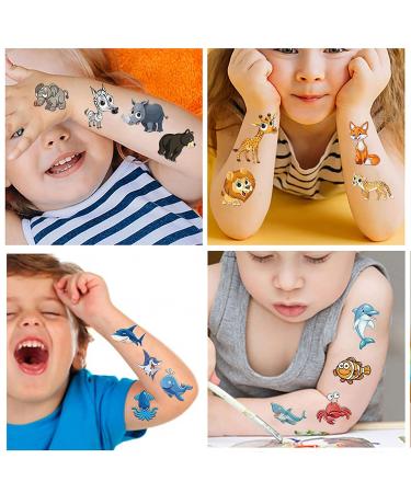 60 Sheets 800 Styles Temporary Tattoos for Kids - Waterproof Tattoo Stickers for Boys and Girls Birthday Party - Unicorn, Mermaid, Dinosaur, Animal Designs - Buy Online on GoSupps.com