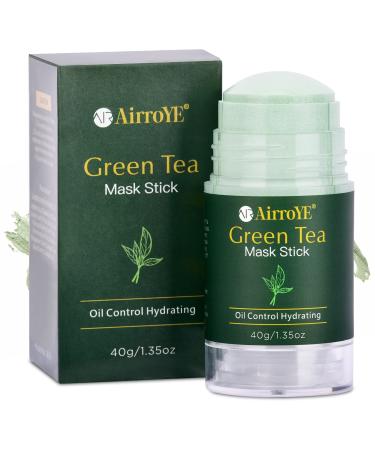 Green Tea Stick Mask - Green Tea Cleansing Mask - Green Tea Mask - Natural Ingredients Deep Cleaning Oil Control & Hydrating Effective For All Skin Types(Dark green and Light green) (dark green)