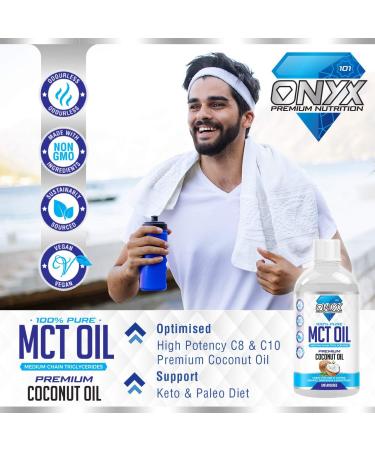 ONYX MCT Oil 500ml - High Potency C8 & C10 Premium Coconut Oil Ketones Booster for Keto, Paleo, Vegan & Low Carb Diet - 2 x 500ML PURE MCT OIL - Buy Online on GoSupps.com