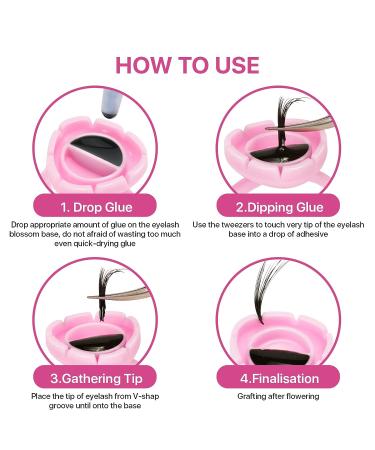 100PCS Pink Glue Rings for Eyelash Extensions - Smart Lash Holder for Volume Fanning Cup - Blooming Eyelash Glue Holder - Lash Extension Supplies - Buy Online on GoSupps.com