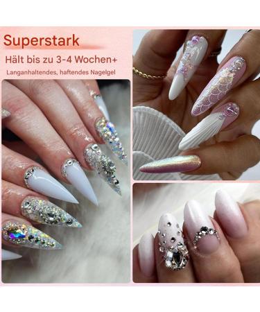 Qutalmi Nail gel 30 ml modeling glue for decoration with rhinestones nail modeling gel for women girls beauty salon wedding home long-lasting strengthening and - Buy Online on GoSupps.com
