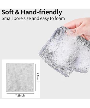 Foodypopz Kitchen Rag Wire Dishwashing Rag Foody Popz Wire Rag Kitchen Cloths for Cleaning Counters Multipurpose Wire Dishwashing Rags for Wet and Dry for Kitchen Sinks (20pcs) - Buy Online on GoSupps.com