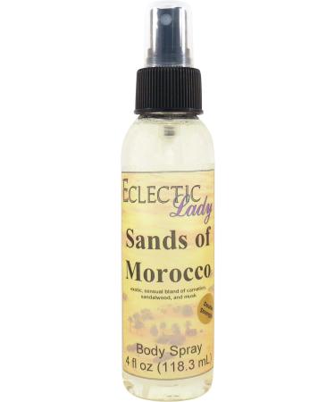 Sands Of Morocco Body Spray (Double Strength) 4 ounces Body Mist for Women with Clean Light & Gentle Fragrance Long Lasting Perfume with Comforting Scent for Men & Women Cologne with Soft Subtle 4 Fluid Ounces (Double Strength)