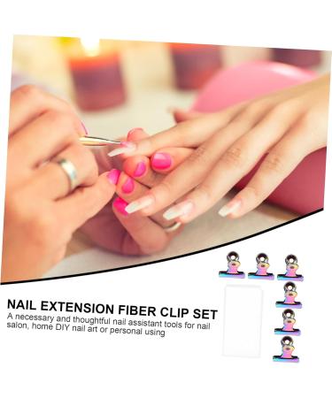 FRCOLOR Folder Binder Tools nail extension fibers fiberglass nail tips food bag clips nail fixing clips nail fixing tools metal clips para u as nail tools Binder Clips sticker suite Bag - Buy Online on GoSupps.com