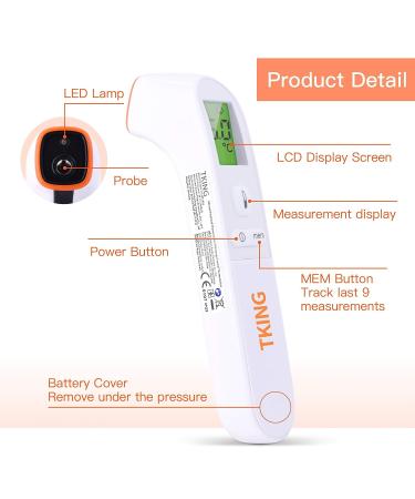 Digital Non-Contact Infrared Forehead Thermometer for Baby Kids and Adults - Fast & Accurate Fever Temperature Reading with LCD Screen - Buy Online on GoSupps.com