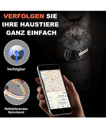 Waterproof Reflective Airtag Cat Collar | XS (18-23cm) - Safety Clasp Perfect for Kittens & Small Dogs - Buy Online on GoSupps.com