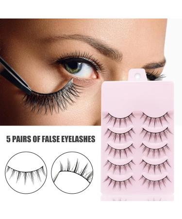 5 Pairs Black DIY False Eyelashes - Natural Stylish Makeup Extensions for Women | Best Eye Lashes & Adhesives - Buy Online on GoSupps.com