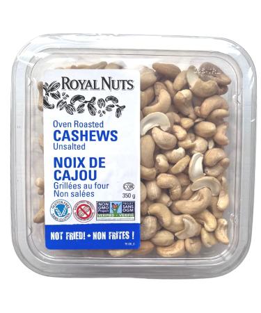 ROYAL NUTS Dry Roasted Cashew Unsalted 350 Grams