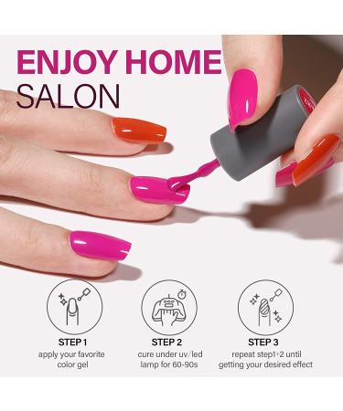 AILLSA Red Glitter Gel Nail Polish Set - 8 Colors for 2022 Spring Summer | Soak Off UV Gel Polish Kit for Nail Art Manicure - Perfect Holiday Gift for Women & Girls - Buy Online on GoSupps.com