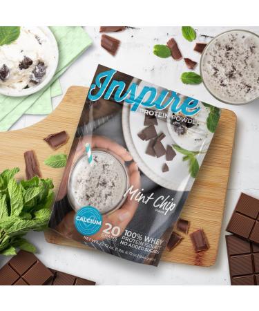 Bariatric Eating Inspire Mint Chip 20g Whey Protein Isolate Powder with Calcium (20 Servings) - Buy Online on GoSupps.com