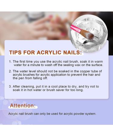 Saviland 7PCS Acrylic Nail Brush Set for Nail Art Powder Extension - Sizes 6/8/10/12/14/16/18 - Buy Online on GoSupps.com