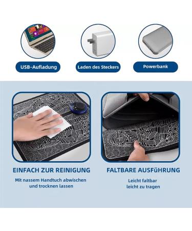 EMS Foot Massager | Electric USB Foot Health Device for Muscle Pain Relief & Blood Flow | 8 Modes & 19 Intensity Levels - Buy Online on GoSupps.com