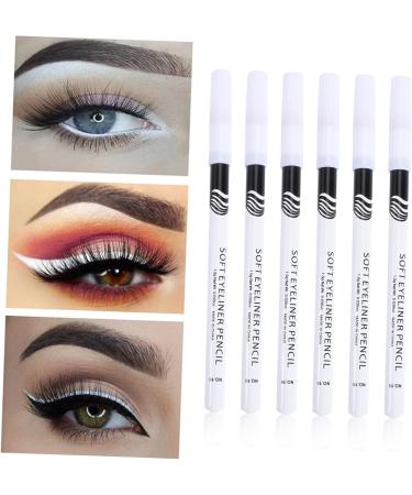 PLAFOPE 48 Pcs Eyeliner Pencil White Liner Makeup Liquid Eyeliner Eyeshadow Eyeliners Brow Pen Wooden Pole - Buy Online on GoSupps.com