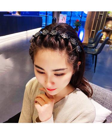 Qazuoik 4 PACK Hairpin Headbands - Double Bangs Hairstyle Headwear for Women - Cute Hair Accessories for Styling - Buy Online on GoSupps.com