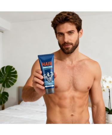 Hair Removal Cream for Men - Grain-Free Personal Care Products Male Body Hair Removal Cream | For Arms Legs Chest Underarms Back Shoulders Bikini Line Gym Swimmers - Buy Online on GoSupps.com