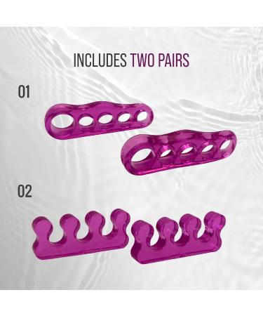 Toe Spacers - One Size Fits All | Reusable Silicone Correctors for Bunion & Hammer Toe | Yoga Toe Spreaders for Perfect Alignment - Buy Online on GoSupps.com