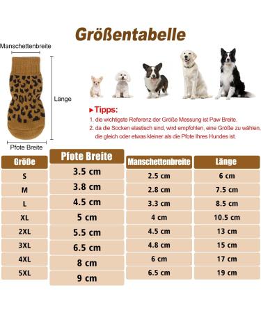 Petloft Anti-Slip Dog Socks - 4 Pack Slide-Resistant for Small to Medium Dogs & Cats Adjustable Fastening Tape Ideal for Indoor Use (M Khaki Paw) - Buy Online on GoSupps.com