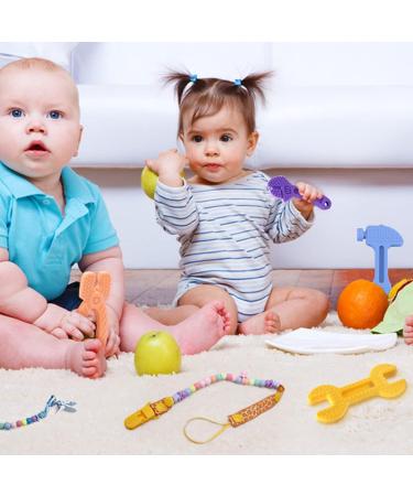 Silicone Teething Toys for Babies 0-12 Months - BPA Free Chew Toys for Boys and Girls - 6PCS Set - Buy Online on GoSupps.com